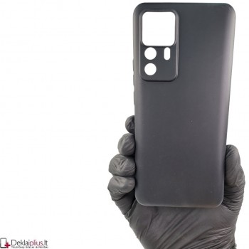 Silikoninis plonas 1mm. storio dėklas - juodas (Xiaomi 12T/12T Pro) Silikoninis plonas 1mm. storio dėklas - juodas (Xiaomi 12T/12T Pro)
